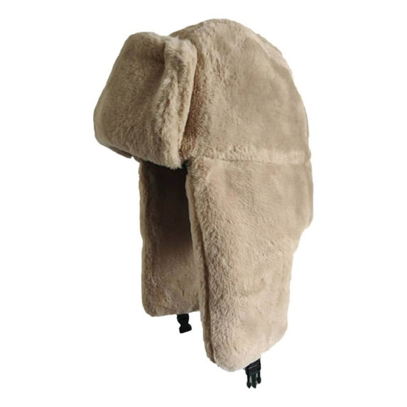 MSJUHEG Hats For Men Bucket Hat Hats Autumn Winter Women'S Versatile Solid Warm Ear Protection Hat Thickened Northeast Cold Proof Hat Lei Feng Hat Baseball Cap Khaki One Size