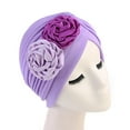 thumbnail image 1 of MSJUHEG Head Coverings for Women,Turbans for Women,Head Scarf,Hair Scarves for Women,Chemo Hats for Women,Head Scarf Hat Cap Turban Wrap Hats Headwear Purple One Size, 1 of 3