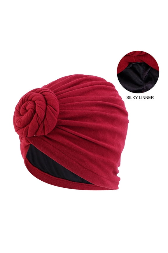 Head Coverings for Women,Turbans for Women,Head Scarf,Hair Scarves for Women,Chemo Hats for Women,Head Scarf Hat Cap Turban Wrap Hats Headwear Wine One Size