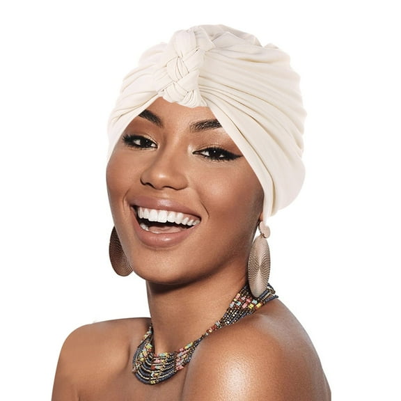 MSJUHEG Head Scarves for Chemo,Turbans,Hair Scarf,Chemo Headwear,Head Wraps,Cancer Head Hat Cap Ethnic Floral Hair Cover Wrap Turban Headwear Turban Cap Beige One Size
