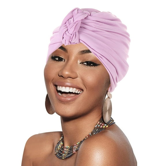 MSJUHEG Head Scarves for Chemo,Turbans,Hair Scarf,Chemo Headwear,Head Wraps,Cancer Head Hat Cap Ethnic Floral Hair Cover Wrap Turban Headwear Turban Cap Purple One Size