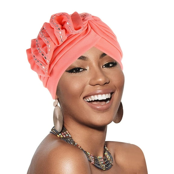 MSJUHEG Head Scarves for Chemo,Turbans,Hair Scarf,Chemo Headwear,Head Wraps,Cancer Head Hat Cap Ethnic Floral Hair Cover Wrap Turban Headwear Turban Cap Watermelon Red One Size