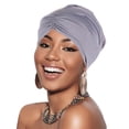thumbnail image 1 of MSJUHEG Head Scarves for Chemo,Turbans,Hair Scarf,Chemo Headwear,Head Wraps,Cancer Head Hat Cap Ethnic Floral Hair Turban Headwear Turban Cap Pleated Hat Gray One Size, 1 of 4