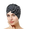 thumbnail image 1 of MSJUHEG Head Scarves for Chemo,Turbans,Hair Scarf,Chemo Headwear,Head Wraps,Eid Al Fitr Season Flower Wrinkled Long Strip Headscarf Hat Headscarf Dark Gray One Size, 1 of 3