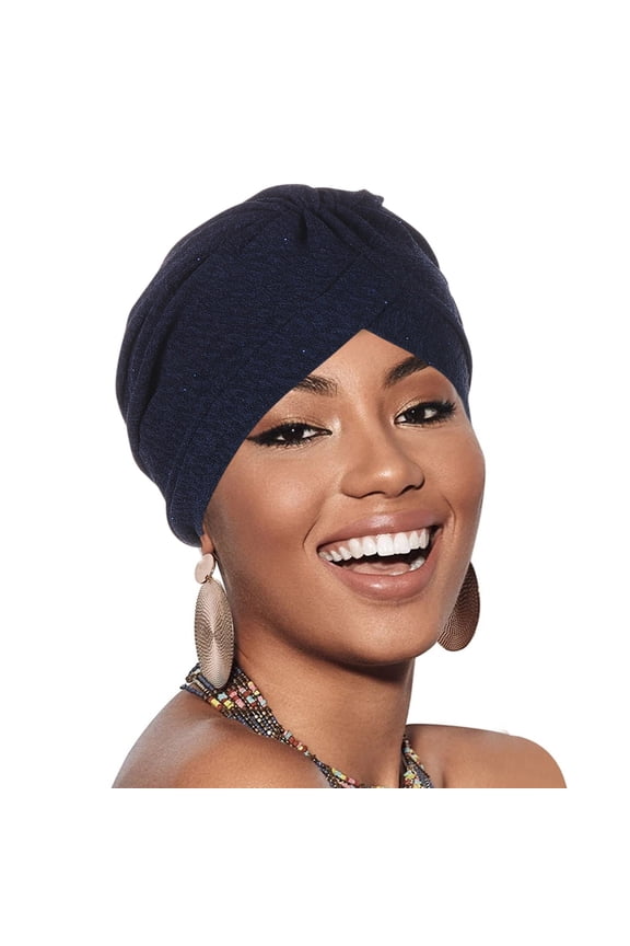 Head Scarves for Chemo,Turbans,Hair Scarf,Chemo Headwear,Head Wraps,Ethnic Hair Cover Wrap Turban Headwear Turban Cap for Cancer Head Hat Cap Navy One Size