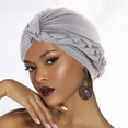 thumbnail image 1 of MSJUHEG Head Scarves for Chemo,Turbans,Hair Scarf,Chemo Headwear,Head Wraps,Head Hat Cap Ethnic Cover Wrap Turban Multiside Braid Hijab Hat Baotou Hat E One Size, 1 of 4