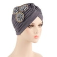 thumbnail image 1 of MSJUHEG Head Scarves for Chemo,Turbans,Hair Scarf,Chemo Headwear,Head Wraps,Turban Head Hat Wrap Cap Hair Cover Floral Turban Headwear Ethnic Cap Heardband Gray One Size, 1 of 3