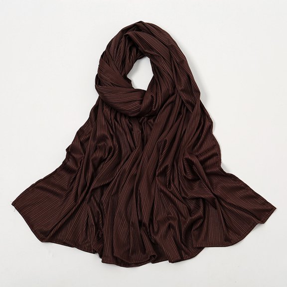 MSJUHEG Head Scarves for Chemo,Turbans for Women,Hair Scarf,Chemo Headwear for Women,Head Wraps for Women,Casual Simple Solid Multiknit Rib Muslim Hijab Coffee One Size