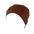 thumbnail image 1 of MSJUHEG Head Scarves for Chemo,Turbans for Women,Hair Scarf,Chemo Headwear for Women,Head Wraps for Women,Headscarf Cap Frosted Silk Ponytail Cap Headscarf Coffee One Size, 1 of 1