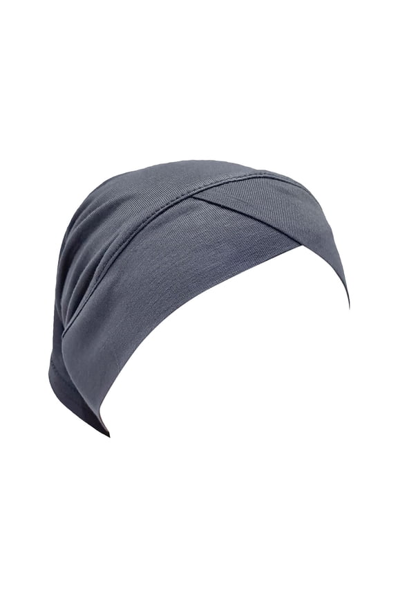 Head Scarves for Chemo,Turbans for Women,Hair Scarf,Chemo Headwear for Women,Head Wraps for Women,Multiforehead Cap Solid Hijab Muslim Base Cap Dark Gray One Size