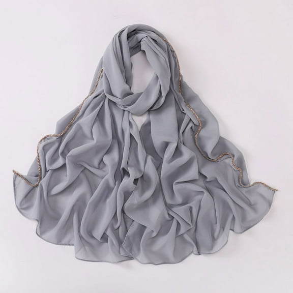 MSJUHEG Head Scarves for Chemo,Turbans for Women,Hair Scarf,Chemo Headwear for Women,Head Wraps for Women,Solid Color Crinkled Hat with Muslim Ethnic Hijab Gray 1 A