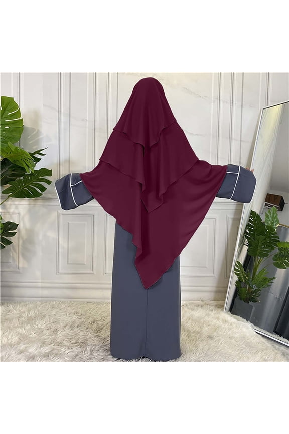 Head Scarves for Chemo,Turbans for Women,Hair Scarf,Chemo Headwear for Women,Head Wraps for Women,Solid Color Crinkled Hat with Muslim Ethnic Hijab Wine A