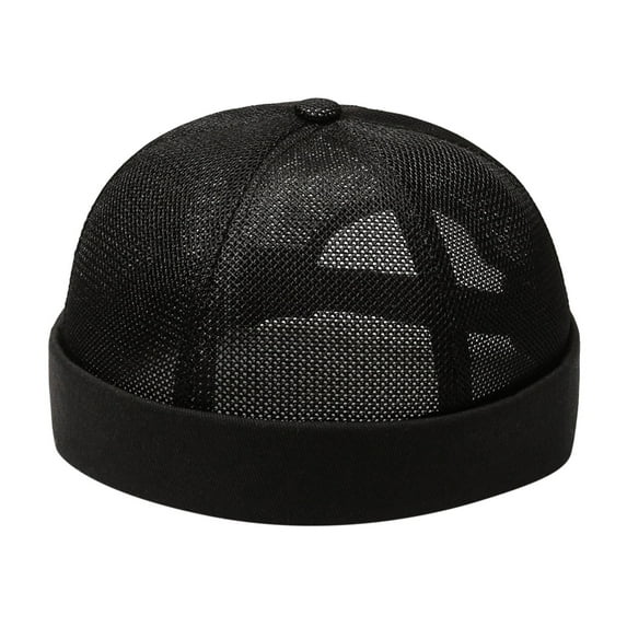 MSJUHEG Headband Bandanas for Men Headband Wig Human Hair Solid Cap Mesh Breathable Sport Outdoor Hip Hop Cap Hats for Women Fascinators Hats for Women Polyester 1PC Hat Black One Size