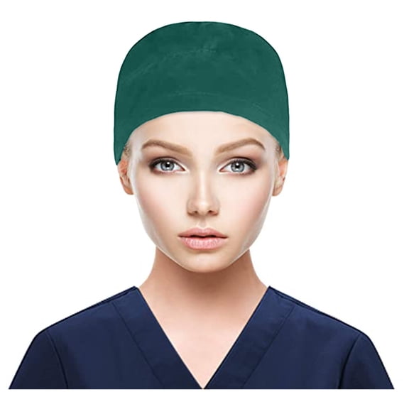MSJUHEG Headband Hats for Women Hats for Men Scrub Cap With Buttons Bouffant Hat With Sweatband for And Mens Beach Hats for Women Fascinators Hats for Women Polyester 1PC Hat Mint Green One Size