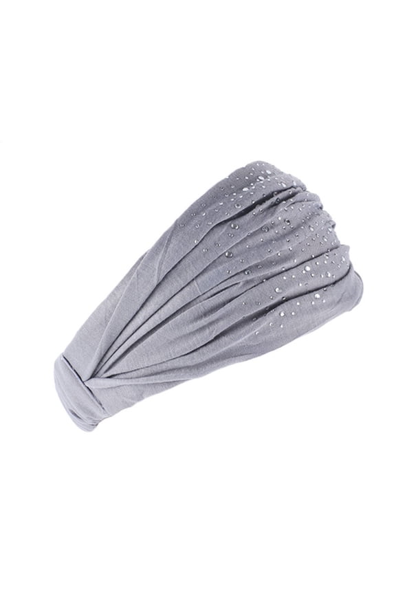Headbands,Tie Headband,Wire Headband,Boho Bandeau,Thick Headbands,Wide Headbands Head Black Turban Elastic African Head Wrap Sport Hair Gray One Size