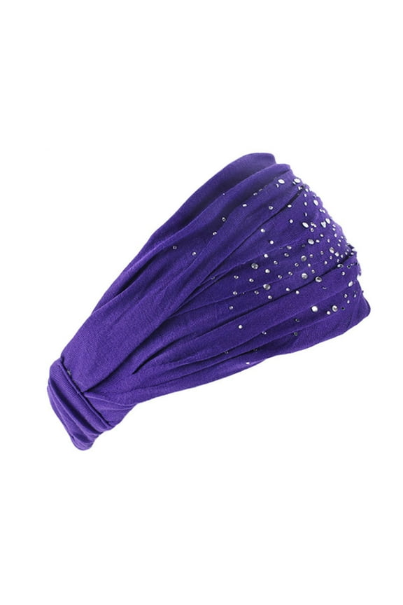 Headbands,Tie Headband,Wire Headband,Boho Bandeau,Thick Headbands,Wide Headbands Head Black Turban Elastic African Head Wrap Sport Hair Purple One Size