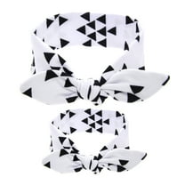 MSJUHEG Headbands,Tie Headband,Wire Headband,Boho Bandeau,Thick Headbands,Women&Soft Parent Child Two Headbands Stretchy Hair Workout Yoga Sport Headbands Black One Size