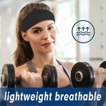 MSJUHEG Headbands for Women,Sweat Band,Running Headband,Headbands for Women Non Slip,Workout Headbands for Women,Sport Headbands Elastic Non Slip Hair Warp Black One Size