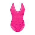 thumbnail image 1 of MSJUHEG High Cut Backless,Bandeau Bathing Suits,Womens Tankini Bathing Suits,One Piece Bathing Suit for Women,High Waisted Bathing Suit,Ruched Push Up Bathing Suit,High Cut Hot Pink XL, 1 of 8