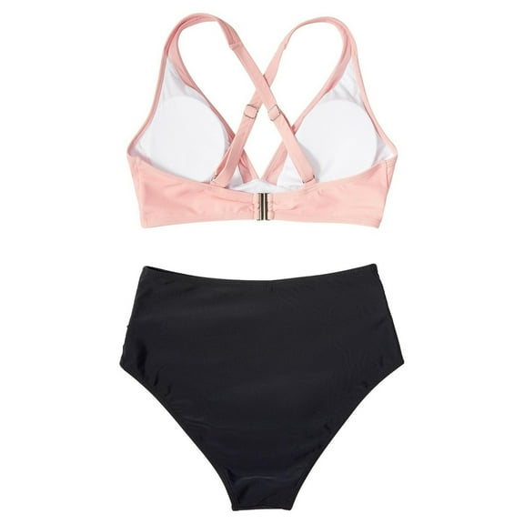 MSJUHEG High Waisted Bikini Sets for Women,Plus Size Bathing Suit for Women,Floral Swimsuits for Women,Swim Suits for Women 2025,Bikini Tops Full Coverage Bottoms,Ruffle Bikini, Red 2XL