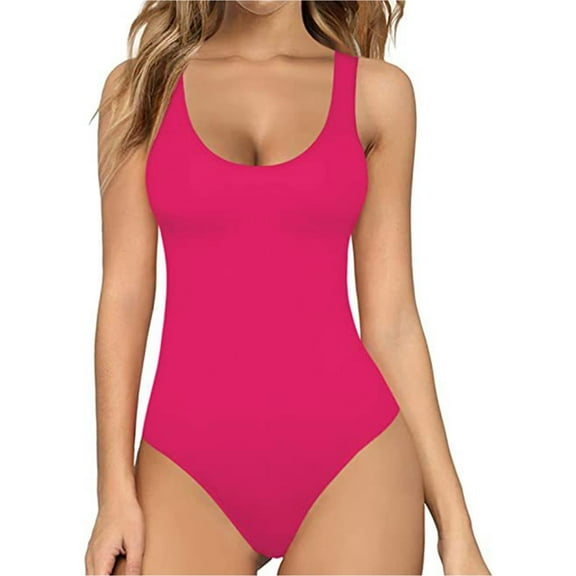 MSJUHEG Hollow Monokini Swimwear,Push Up Swimsuits for Women,Bandeau Bathing Suits,Swimsuits for Women 2025,Push Up Swimwear,High Cut Swimsuit,Womens Bathing Suits Hot Pink M