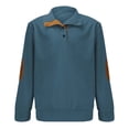 thumbnail image 1 of MSJUHEG Hoodies for Men Mens Hoodies Men's Fashion Spring and Autumn Casual Long Sleeve Button Solid Color Long Sleeve T Shirt Top Camo Hoodie Mens Sweater Light Blue L, 1 of 8