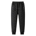 thumbnail image 1 of MSJUHEG Joggers For Men Cargo Pants For Men Mens Fleece Lined Sweatpants Winter Warm Fuzzy Leggings Joggers Heavy Duty Active Running Pants Trousers Mens Pants Black 1 4Xl, 1 of 9