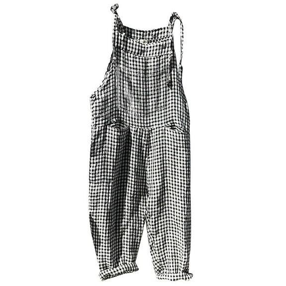 MSJUHEG Jumpsuits For Women Dressy Cargo Pants Women Fashion Women Pocket Bandage Sleeveless Jumpsuit Stripe Bodysuit Playsuit Romper Jumpsuit Black Xxl