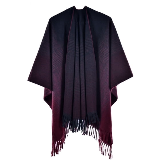 MSJUHEG Kimonos,Poncho Sweater Women,Cape Coat,Shawl Wraps,Wrap Cardigan,Shawl Wrap Poncho Sweater Open Front Cape for Fall Winter Navy 3 One Size