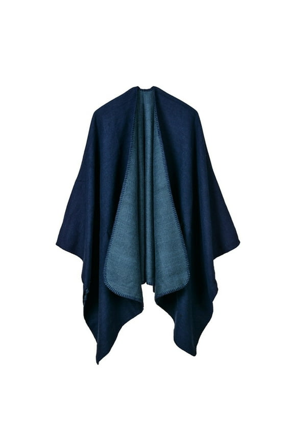 Kimonos,Poncho Sweater Women,Cape Coat,Shawl Wraps,Wrap Cardigan,Shawl Wrap Ponchos Cape Cardigan Sweater Open Front for Navy 1 One Size