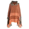 thumbnail image 1 of MSJUHEG Kimonos,Poncho Sweater Women,Cape Coat,Shawl Wraps,Wrap Cardigan,Warm Scarf Shawl Cotton Scarf Tassel Multi Plaid Shawl Multifunctional Belt Hat A One Size, 1 of 8