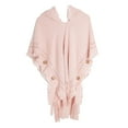thumbnail image 1 of MSJUHEG Kimonos,Poncho Sweater Women,Cape Coat,Shawl Wraps,Wrap Cardigan,Warm Scarf Shawl Cotton Scarf Tassel Multiplaid Shawl Multifunctional Belt Hat Pink One Size, 1 of 6