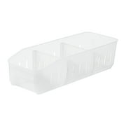 MSJUHEG Kitchen Organizers And Storage Closet Organizer Plastic With Handles Modular Stacking Food Storage Box For Freezer Cabinet Organizer Clear