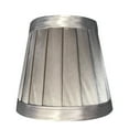 thumbnail image 1 of MSJUHEG Lamp Shades Candle Warmer Lamp Vintage Fabric Pleated Lampshade Table Desk Bed Lamp Cover Holder Chandelier Lamps For Nightstand Silver, 1 of 3