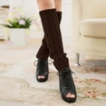 thumbnail image 1 of MSJUHEG Leg Warmers,Goth Accessories,80s Outfit for Women,Legwarmers,Ballet Leg Warmers,Woolen Leg for Autumn and Winter Boots for Calf Coffee One Size, 1 of 4