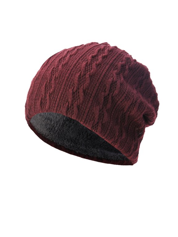 Lined Men Beanie Slouchy Knit Skull Cap Warm Stocking Hats Guys Women Striped Winter Beanie Hat A1 A One Size