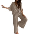 thumbnail image 1 of MSJUHEG Linen Sets for Women 2 Piece Two Piece Outfits Summer Crop Tops Wide Leg Pant Sets Two Piece Sets for Women Dressy 2 Piece Outfits 2025 Sleeveless Round Neck Tank Tops Khaki 2XL, 1 of 4