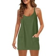 thumbnail image 1 of MSJUHEG Linen Shorts for Women Athleisure Sets Women Plus Size Short Sets Summer 2 Piece Sets for Women Sleep Sets for Women Two Piece Short Set for Women Summer Outfits for Women 2025 Green XL, 1 of 5