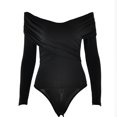 thumbnail image 1 of MSJUHEG Long Sleeve Body Suits Womens,Womens Jumpsuits,Shorts Bodysuit for Women,Going Out Tops for Women,Off The Shoulder Bodysuit Slimming Body Suit Tops,Jumpsuit for Women Black L, 1 of 9