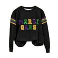 thumbnail image 1 of MSJUHEG Mardi Gras Outfit for Women Mardi Gras Shirt Women's Carnival Print Crew Neck Long Sleeve Top Long Sleeve Shirts for Women Hoodies for Women Black L, 1 of 4