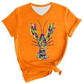 thumbnail image 1 of MSJUHEG Mardi Gras Shirts for Women,graphic Tees,carnival Tshirts,women's Carnival Crawfish Print V Neck Shirt Women's Pullover T Shirt Mask Graphic Tshirt,mardi Gras Clothes Orange2xl, 1 of 8