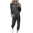 thumbnail image 1 of MSJUHEG Matching Sets for Women Pullover Long Sleeve Winter Outfits for Women Long Sleeve Two Piece Sets for Women Spring Outfits Dark Gray 2XL, 1 of 6