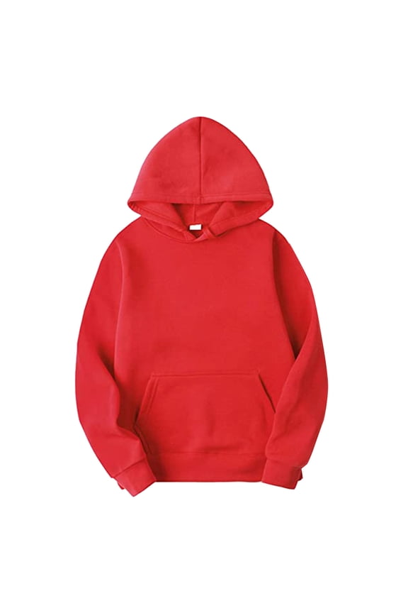 Mens Hoodies Hoodies Hoodie Round Neckline Long Sleeve Pullover Men Blouse Shirt Leisure Hooded Sweater Color Sweater Soft Top Blouse Hoodies For Men Hoodies For Guys Red S