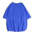 thumbnail image 1 of MSJUHEG Mens Shirts Workout Tops Raglan Round Neckline Short Sleeve Men'S Oversized T-Shirt Lifestyle Apparel Workout And Fitness Casual Hip-Hop Top Shirts For Men Blue M, 1 of 6