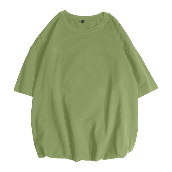 MSJUHEG Mens Shirts Workout Tops Raglan Round Neckline Short Sleeve Men'S Oversized T-Shirt Lifestyle Apparel Workout And Fitness Casual Hip-Hop Top Shirts For Men Army Green Xxl