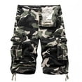 thumbnail image 1 of MSJUHEG Mens Shorts Men'S Shorts Loose Work Clothes Camouflage Shorts Large Multi Pocket Five Point Pants Shorts Men Green 32, 1 of 3