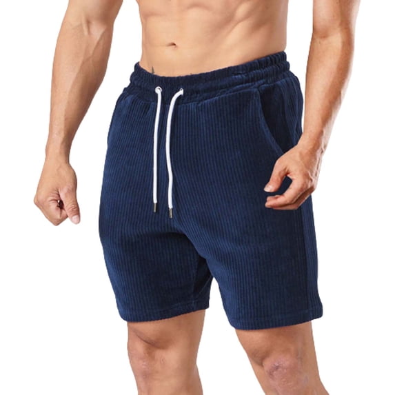 MSJUHEG Mens Shorts Men'S Shorts Shorts Work Shorts Slim Five Pants Beach Shorts Corduroy Shorts Shorts Men Navy Xl