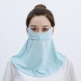 thumbnail image 1 of MSJUHEG Neck Gaiter Women,Loops Face Mask,Bandana Face Mask,Motorcycle Face Mask,Cloth Face Mask,Driving Neck Guard Sunshade Kini Mask Protective Scarf Blue 1 One Size, 1 of 5