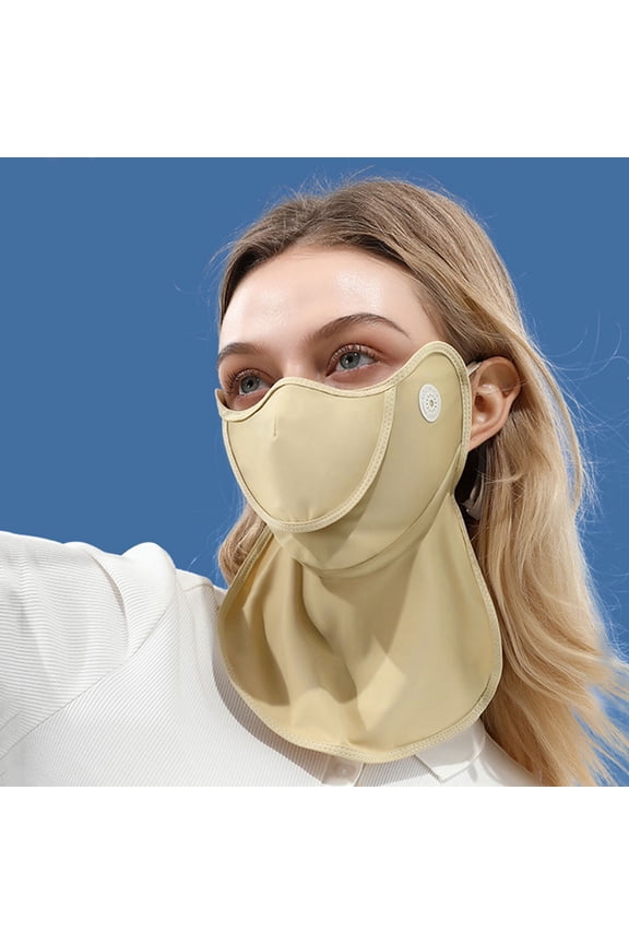 Neck Gaiter Women,Loops Face Mask,Bandana Face Mask,Motorcycle Face Mask for Women,Cloth Face Mask for Women,Mask Covering Neck Hanging Ear Type Khaki 1 One Size