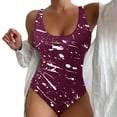 thumbnail image 1 of MSJUHEG One Piece Swimsuits,Swim Suits for Women 2025,Tummy Control Bathing Suits,Tummy Control Swimsuits for Women,High Cut,Strapless Swimsuits for Women,Bandeau Bathing Suits Hot Pink 2XL, 1 of 3